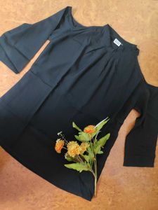 Cold Shoulder Black Top