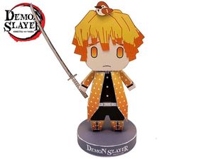 Anime Demon Slayer Zenitsu Chibi Figurine(Paper)