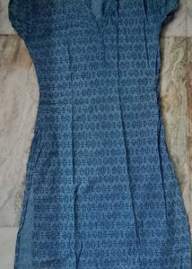 Printed Blue Kurta