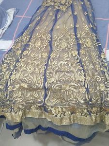 Ethnic Wear Blue  Bridal Gowns 7 Layers N et