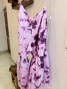 Purple Tie-Dye Sharara Set