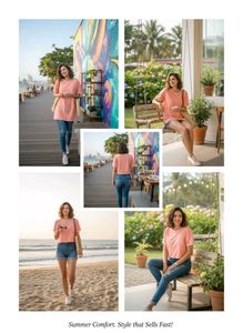 Cute Peach Ringer Tee✨