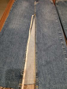 STRADIVARIUS FRONT SLIT DENIM SKIRT 26&#34;