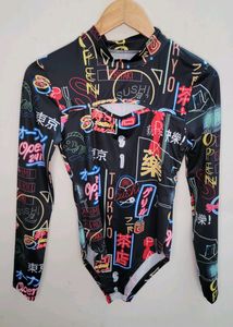 SHEIN 3D GRAFITI PRINT BODYSUIT