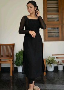 A Plain Black Kurti