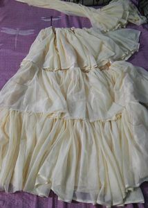 Tiered Yellow Lehenga