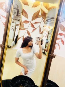Grey Slit Dress