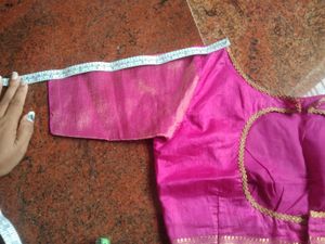 PinkBanarasiSilk DressSet With Matching JewallySet