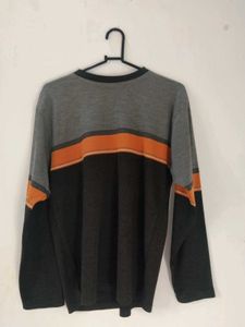 Black And Grey Long Sleeve Sweatshirt