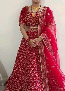 Bridal Lengha Red Colour