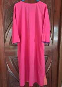 Rose Pink Kurta In 4XL Size