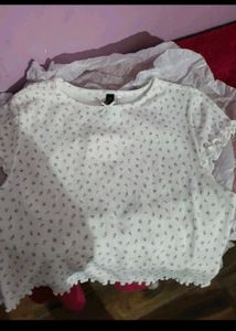 White Floral Top