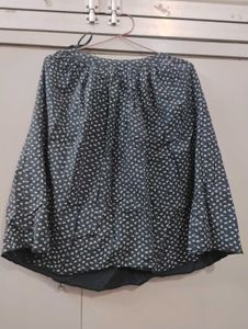 Black Floral Skirt