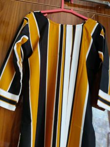 Striped A-Line kurta, Size- XL