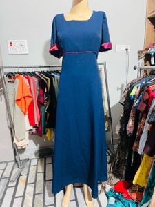 Elegant Blue Maxi Dress