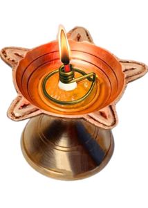 Brass Niranjan Wick Holder Samai Kad