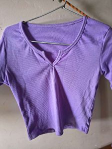 Lavender Crop Top