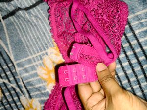 Pink Net Bra