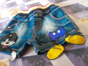 Cute Mickey Mouse Denim Shorts