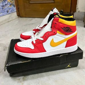 NIKE AIR JORDAN 1 HIGH LIGHT FUSION RED UK 7