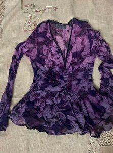 Purple Floral Top