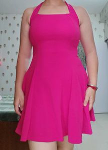 Pink Fit &amp; Flare Dress
