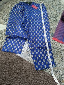 Blue &amp; Gold Patterned Lounge Pants