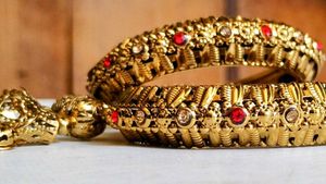 Elegant Bangles with Bell Charms