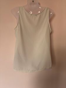 White Sleeveless Transparent Top