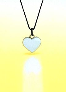 White Heart Necklace For Girls
