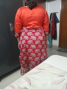 customized Elephant Print Kurta not used