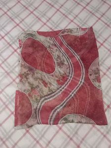 Red Floral Scarf