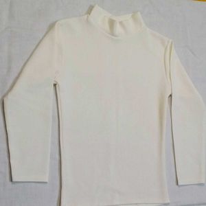 White Turtle Neck Tshirt
