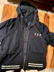 Stylish Black SUP Hooded Jacket