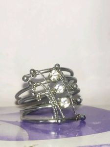 Silver Spiral Statement Ring