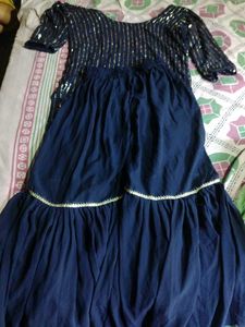 Navy Blue Sequin Salwar Kameez