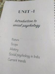 Social Psychology Notes