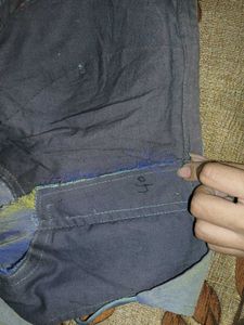 Blue Blouse with Open Back