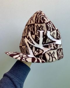 UNISEX Hip Hop Brown Patterned Beanie