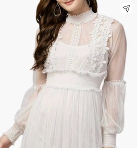 Elegant White Lace Dress