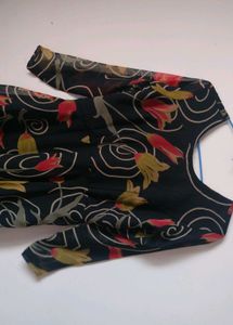 Black Flared Bottom Kurta