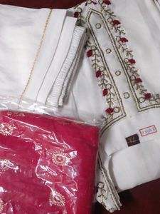 Elegant White Embroidered Kurta Set
