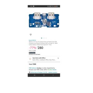 DUAL USB powerbank Module Fully Working .