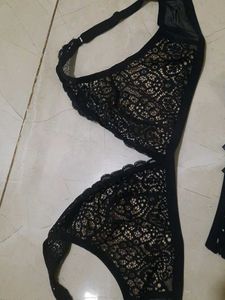 Black Lace Bikini Set