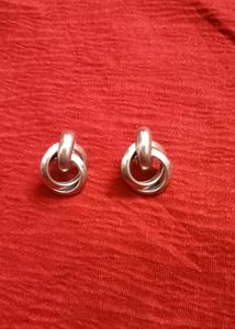 Crunchy Fashion Silver Hoop Earrings, Stylish Eari
