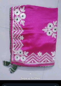 Pink Embroidered Sari