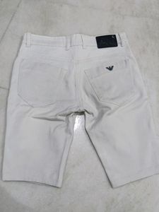 White Cotton Shorts