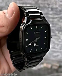 Sleek Black Quartz Watch