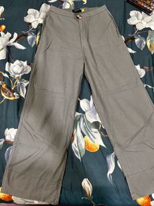 Wide Leg Trousers (olive Green)