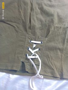 Olive Green Crop Top